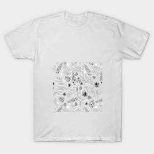 #Christmas #Pattern #Pine #Snow 7 T-Shirt